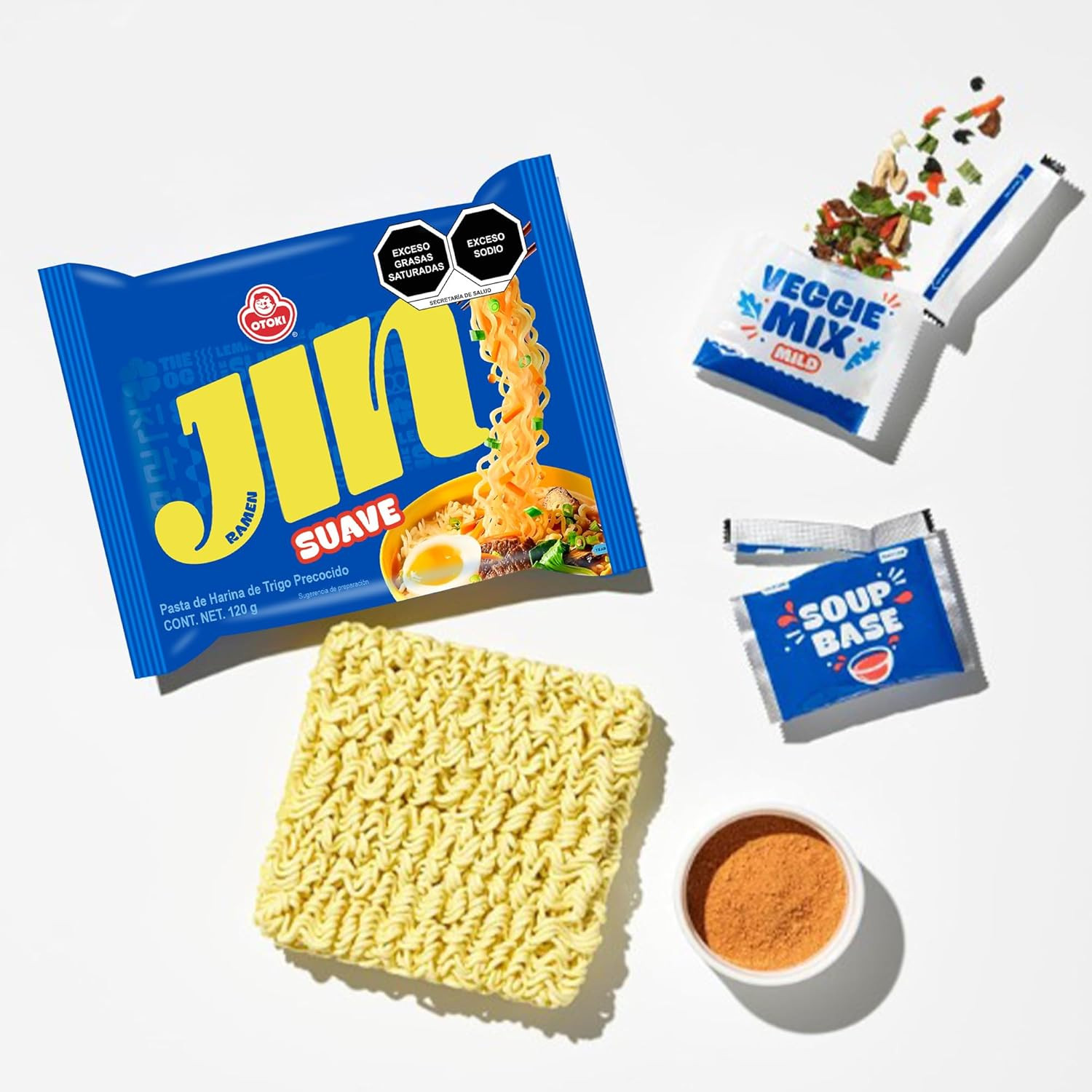 Ottogi Jin Ramen Mild Paquete 5 Piezas de 120gr - Image 2