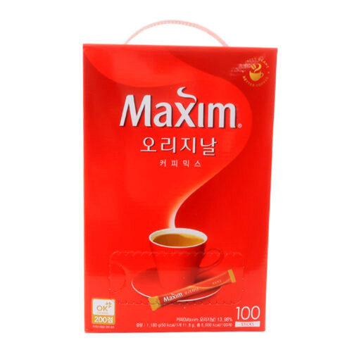 Maxim Café Original 100 Sobres de Café Coreano Instantáneo 12g