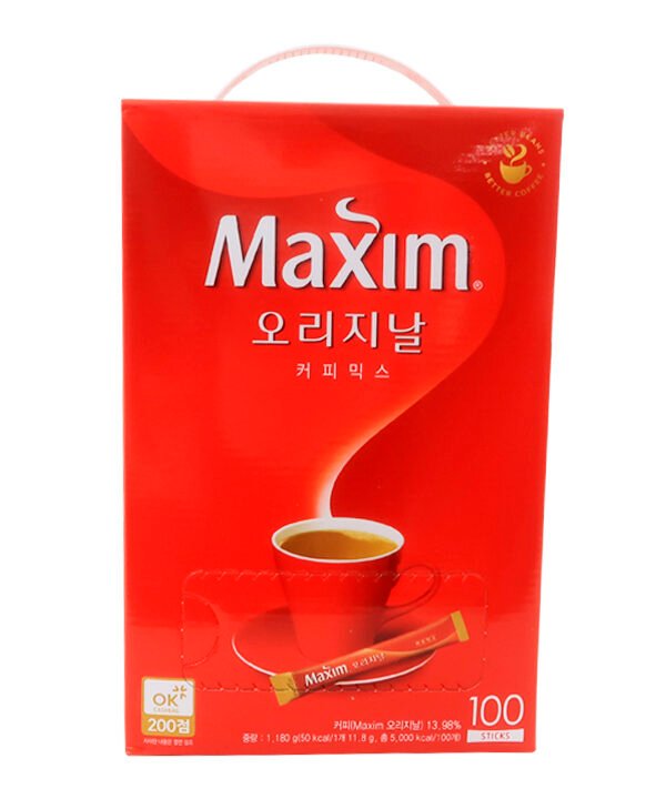Maxim Café Original 100 Sobres de Café Coreano Instantáneo 12g