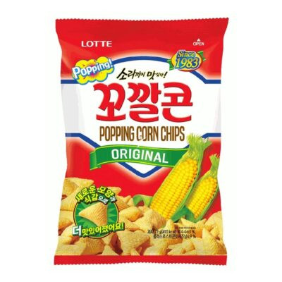 Lotte Popping Corn Chips Original 67gr