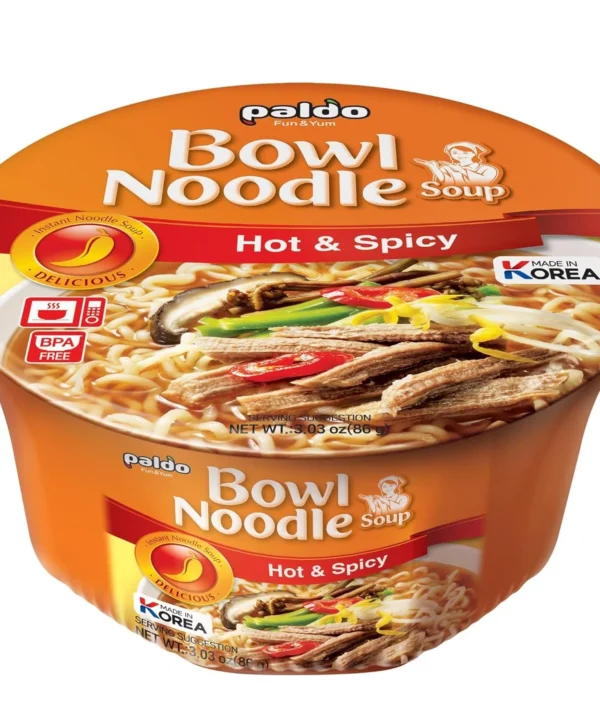 Paldo Bowl Noodle Soup Hot &Spicy 86gr