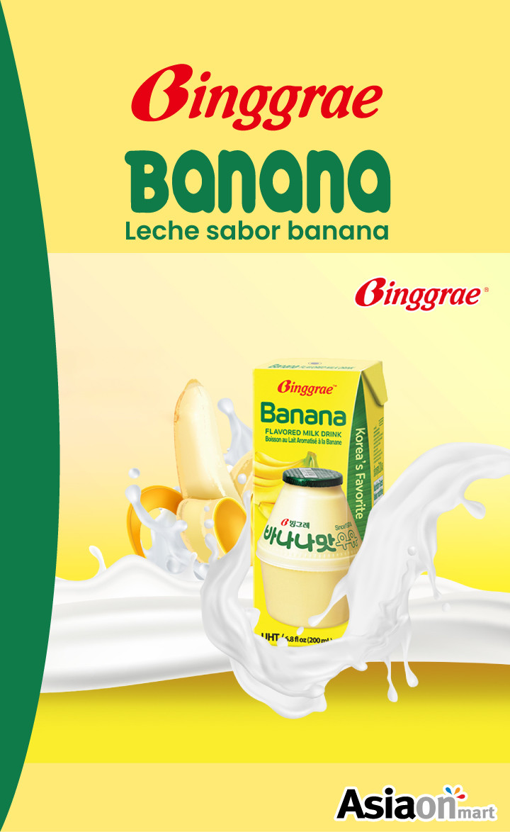 Binggrae Banana Milk 200ml - Sabor único y fantástico - Asiaon Mart