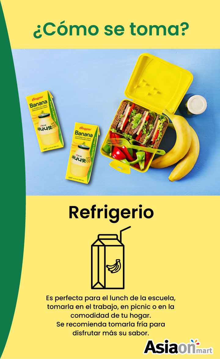 Binggrae Banana Milk 200ml - Sabor único y fantástico - Asiaon Mart