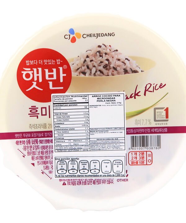 CJ Arroz Negro Al Vapor 210gr