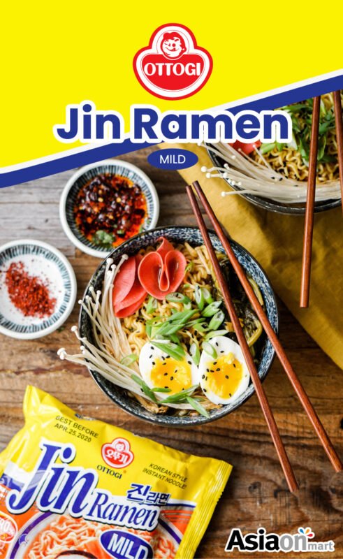 Mild Rame Ottogi Jin Ramen Mild 120gr - Ramen popular - Asiaon Mart