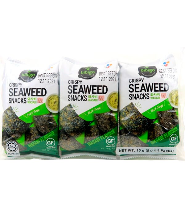 CJ Bibigo Alga Crujiente Wasabi 15gr