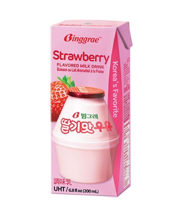 Binggrae Leche Sabor Fresa 200ml