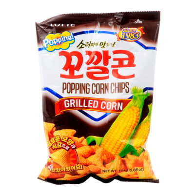 Lotte Popping Corn Chips Grilled Corn 144gr
