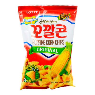 Lotte Popping Corn Chips Original 144gr