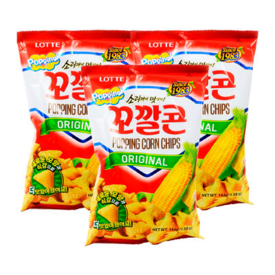 Lotte Popping Corn Chips Original 144gr - Image 2
