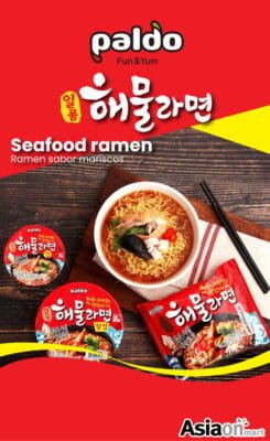 Paldo Seafood Ramen King Cup 110 g | Ramen Coreano de Mariscos Picante