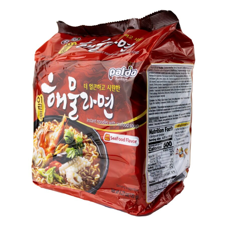 Paldo Seafood Ramen 5Pack - Image 3