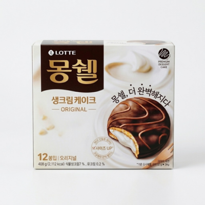 Lotte Dream Cake Cream 12 Pzas – Pastelitos Coreanos Rellenos de Crema