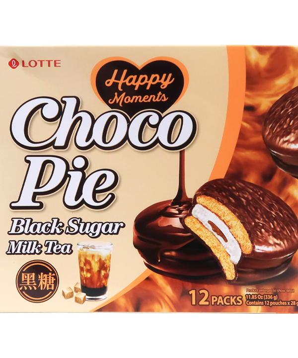 Lotte Chocopie Black Sugar Milk Tea 12pzas 336g