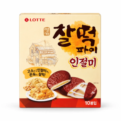 Lotte Rice Pie Injeolmi 180 g – Pastelito Coreano de Arroz con Sabor Tradicional