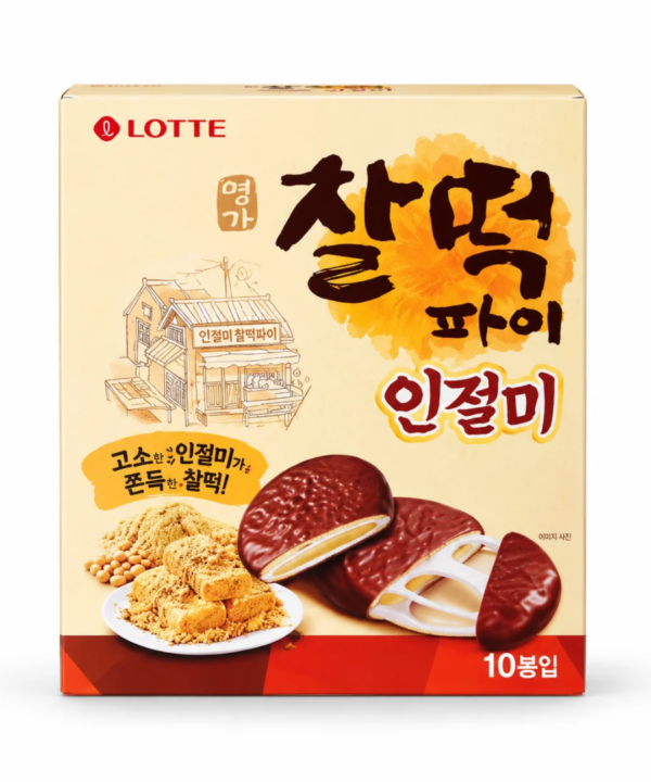 Lotte Rice Pie Injeolmi 180 g – Pastelito Coreano de Arroz con Sabor Tradicional