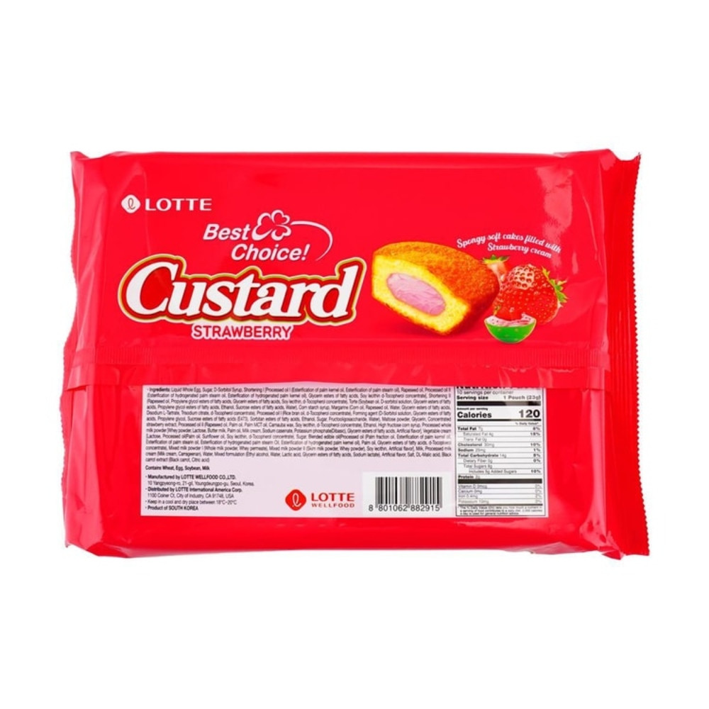 Lotte Custard Cake Fresa 10 Pzas - Image 5