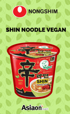 Nongshim Shin Noodle Vegan 75 g | Ramen Coreano Vegano Instantáneo