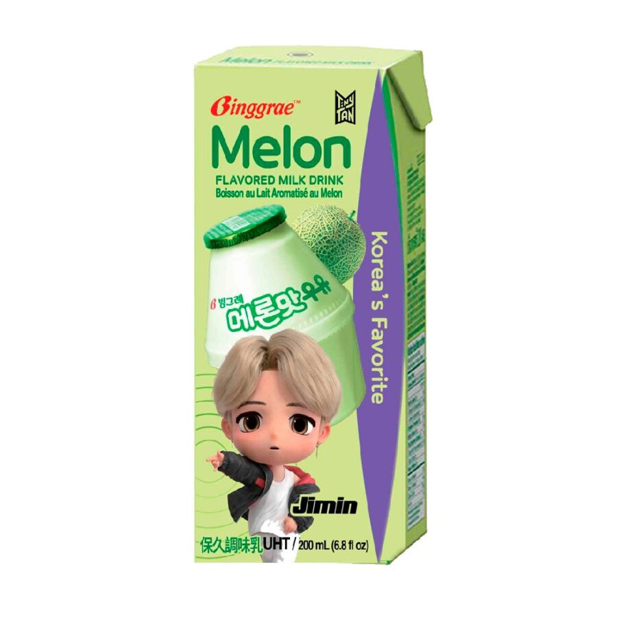 Binggrae Leche Sabor Melón Tiny Tan 200ml - Image 2