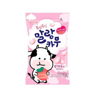 Lotte Chewing Caramelo de Leche Sabor Fresa 79 gr - Image 3
