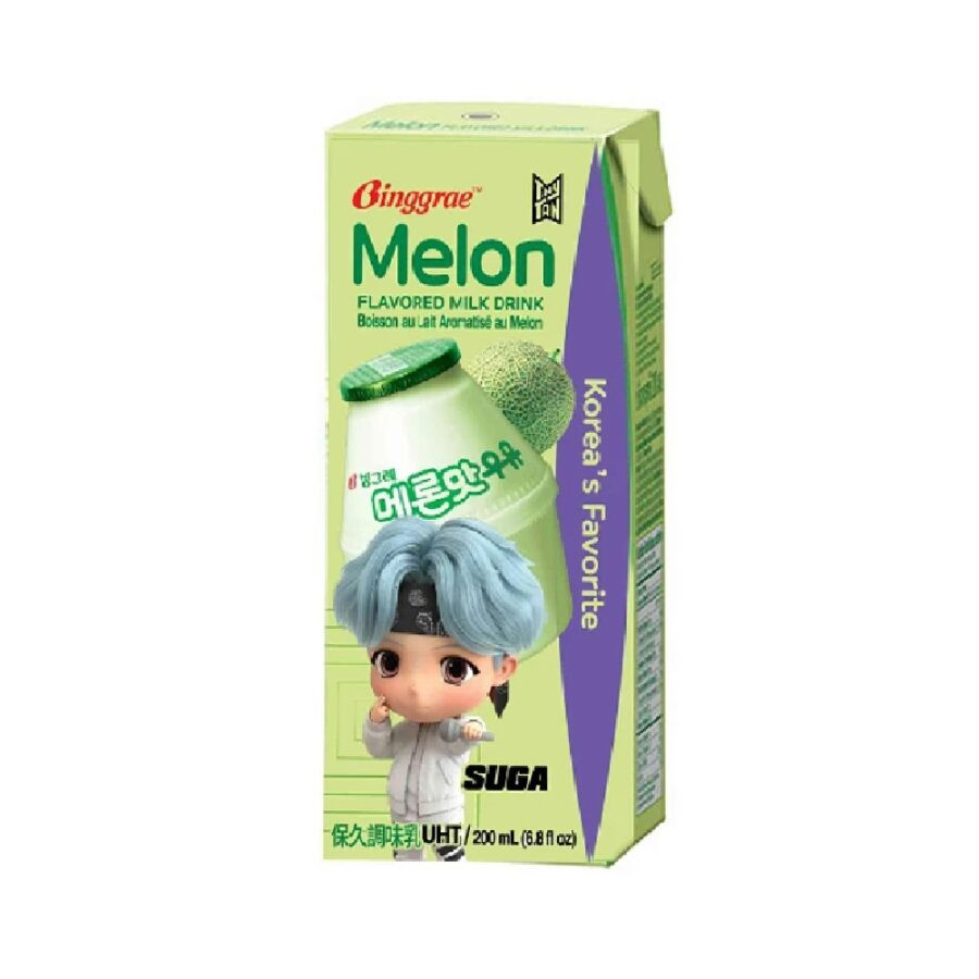 Binggrae Leche Sabor Melón Tiny Tan 200ml - Image 4