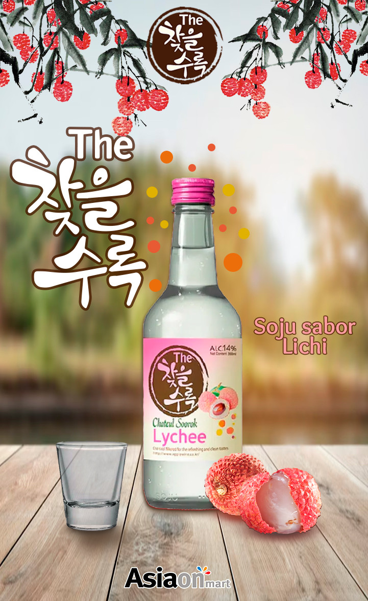 Chateul Soorok Soju Lyche 375 Ml Asiaon Mart 0557