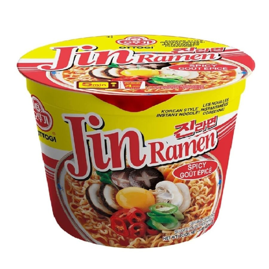 Ottogi Jin Ramen Spicy Bowl 110gr - Image 2