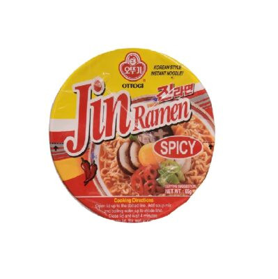 Ottogi Jin Ramen Spicy Cup 65gr - Image 4