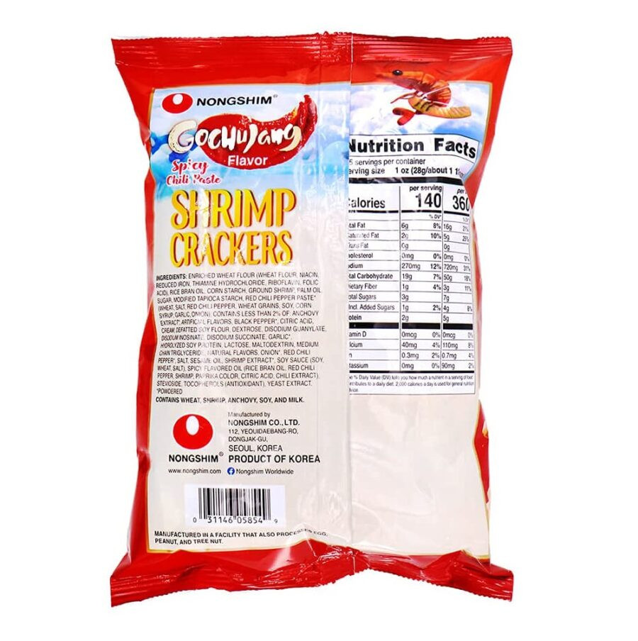 Nongshim Shrimp Crackers Sabor Gochujang 75 Gr - Image 3