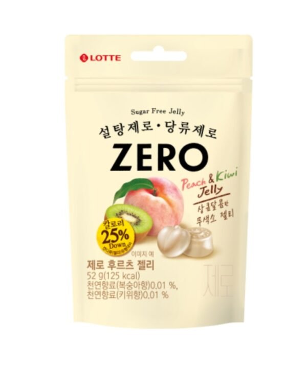 Lotte Gomitas Zero Sabor Durazno y Kiwi 52gr