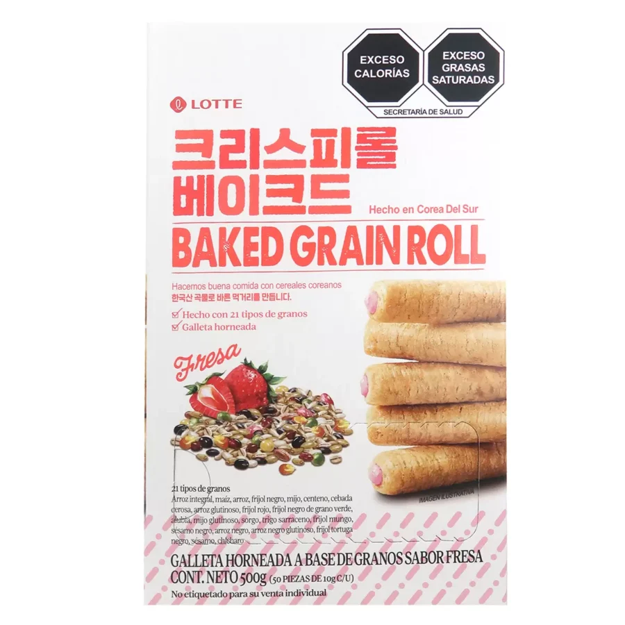 Lotte Crispy Roll Strawberry 500 gr - Image 2