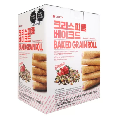 Lotte Crispy Roll Strawberry 500 gr - Image 3