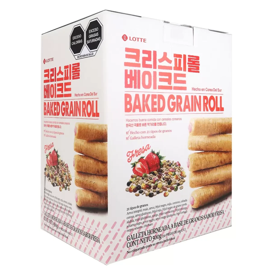 Lotte Crispy Roll Strawberry 500 gr - Image 3