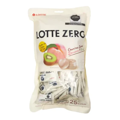 Lotte Zero Gomitas Durazno y Kiwi 350gr