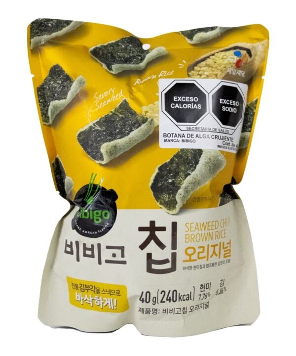 Cj Bibigo Snack de Alga Crujiente Original 40 gr