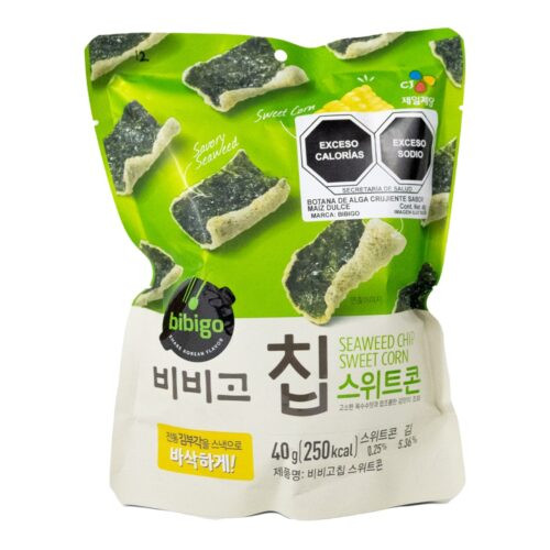 Cj Bibigo Snack de Alga Crujiente Sabor Elote Dulce 40 gr