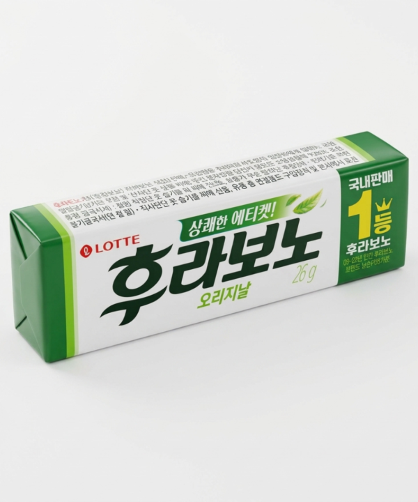 Lotte Flavono Goma de Mascar 26 g | Chicle Coreano Sabor Cítrico