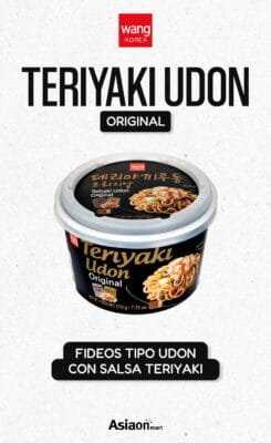Teriyaki Udon Original Korean Style Fry 219 g | Fideos Udon Coreanos con Salsa Teriyaqui