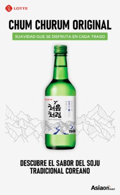 Soju Coreano Tradicional Lotte Chum Churum Original 360ml – Bebida Destilada de Arroz Suave y Cristalina