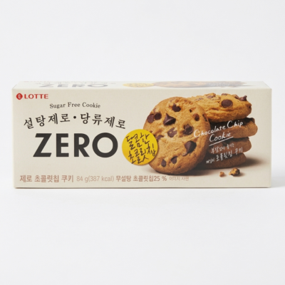 Lotte Zero Choco Chip 84 g | Galletas Coreanas con Chispas de Chocolate