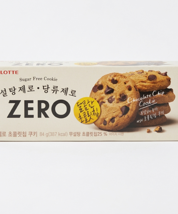 Lotte Zero Choco Chip 84 g | Galletas Coreanas con Chispas de Chocolate