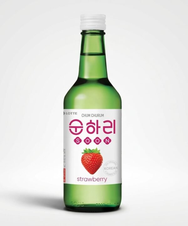 Soju Coreano Lotte Chum Churum Fresa 360ml – Bebida Destilada Suave y Dulce