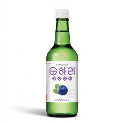 Lotte Soju Chum Churum Blueberry 360 ml | Bebida Coreana Sabor Arándano