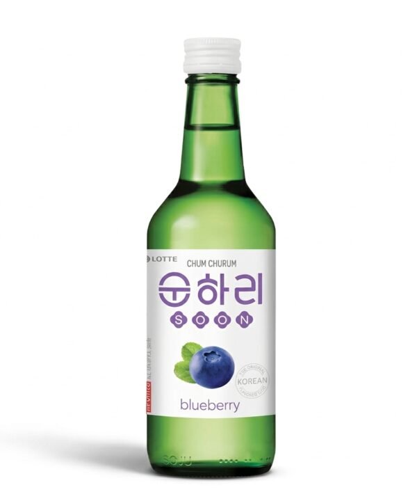 Lotte Soju Chum Churum Blueberry 360 ml | Bebida Coreana Sabor Arándano