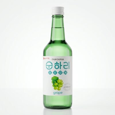 Lotte Soju Chum Churum Uva 360 ml | Bebida Coreana Sabor Uva