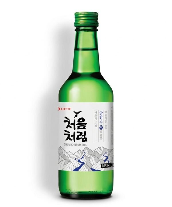 Soju Coreano Tradicional Lotte Chum Churum Original 360ml – Bebida Destilada de Arroz Suave y Cristalina