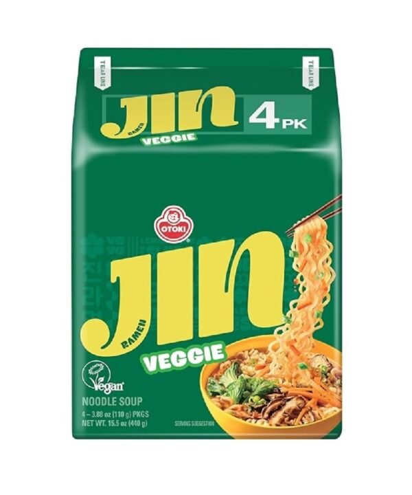 Ottogi Jin Ramen Veggie Paquete 4 Piezas de 110 gr