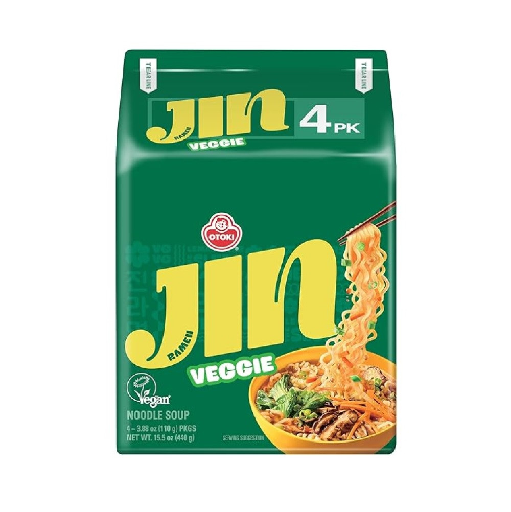 Ottogi Jin Ramen Veggie Paquete 4 Piezas de 110 gr