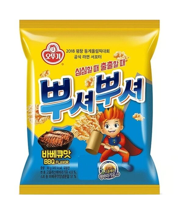 Ottogi Botana de Fideos Sabor BBQ 90gr