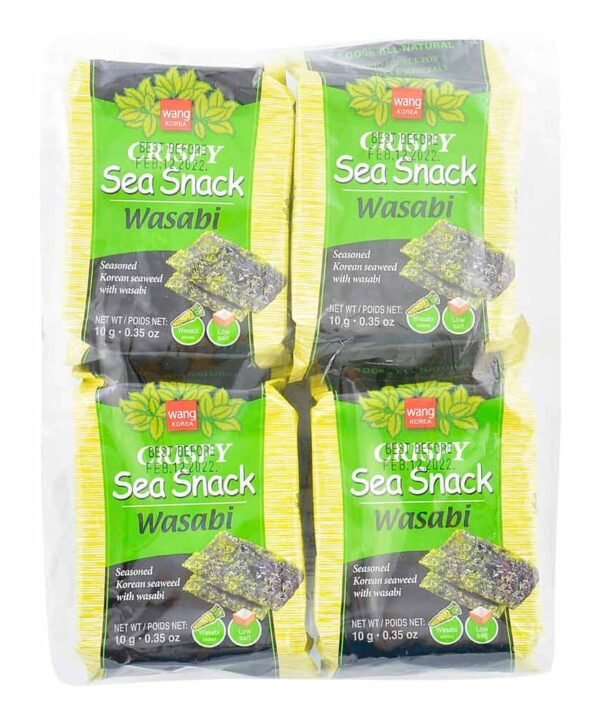 Wang Snack de Alga Marina Sabor Wasabi 4 Pack